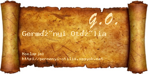Germányi Otília névjegykártya
